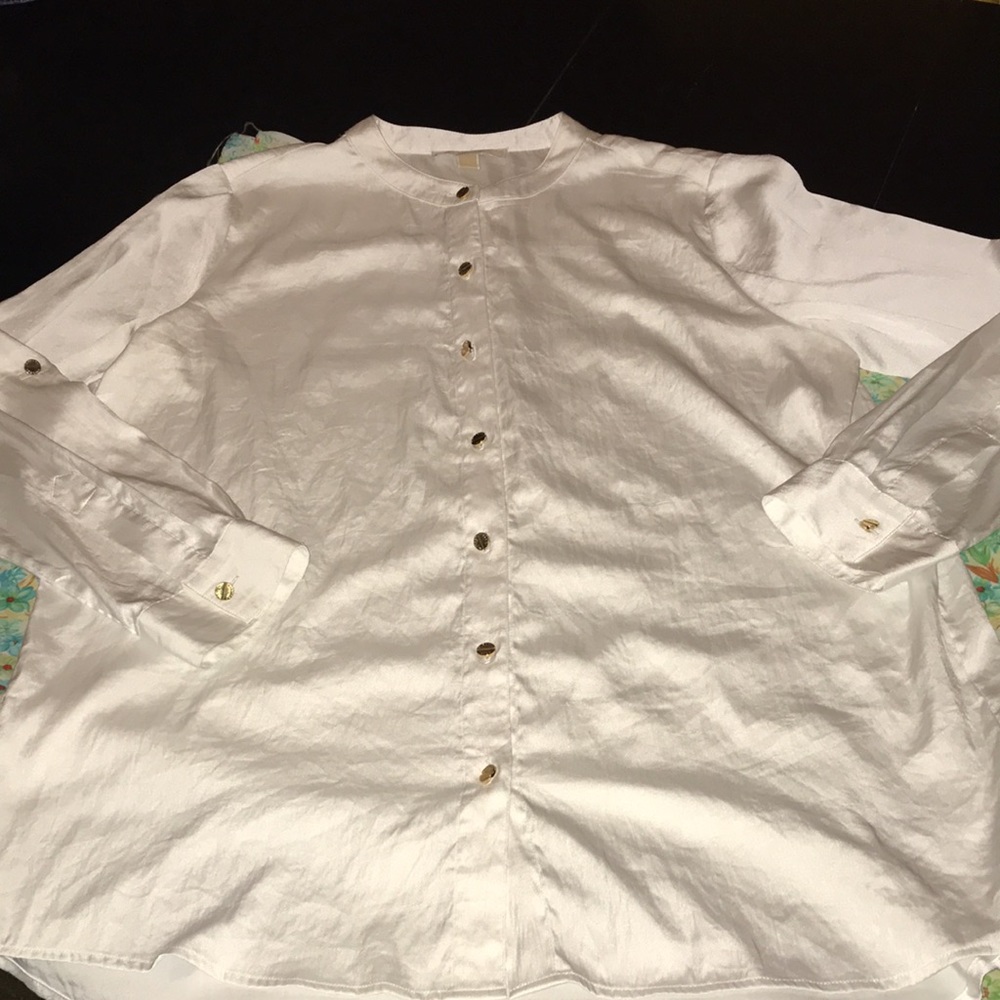 Long sleeve white & gold Michael kors top - Picture 5 of 7